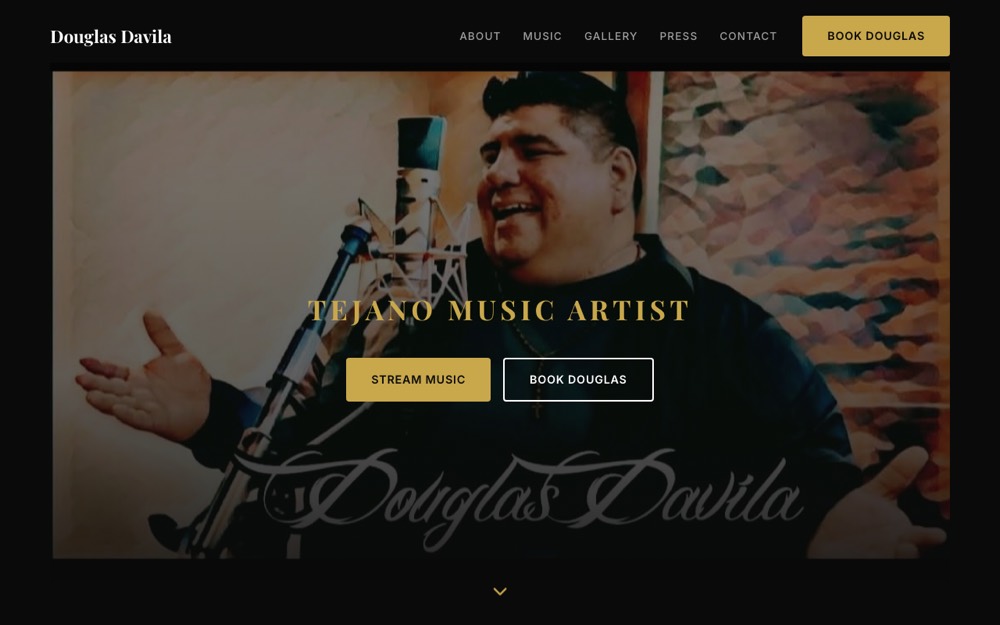 Douglas Davila website — Tejano Music Artist